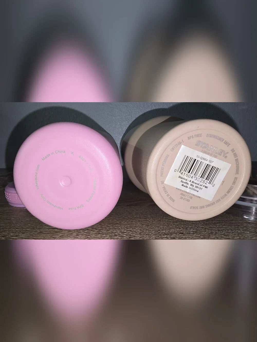 LOT of Stanley Tumbler Driftwood Tan & Takeya Bottle Pink 40 oz Stainless Steel - Picture 6 of 11